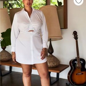 Eloquii Cut Out Shirt Dress